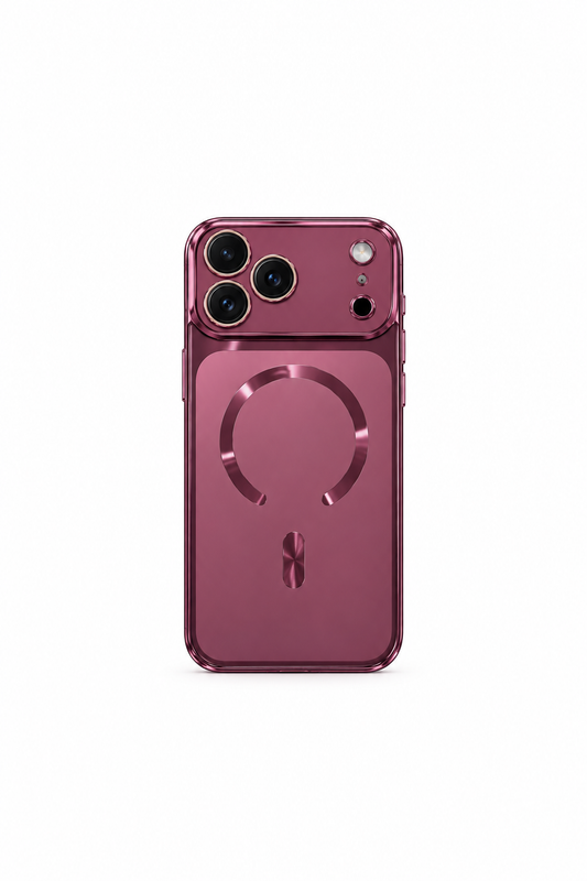 Glossy Magnetic Glass Case For iPhone 18 17 16 15