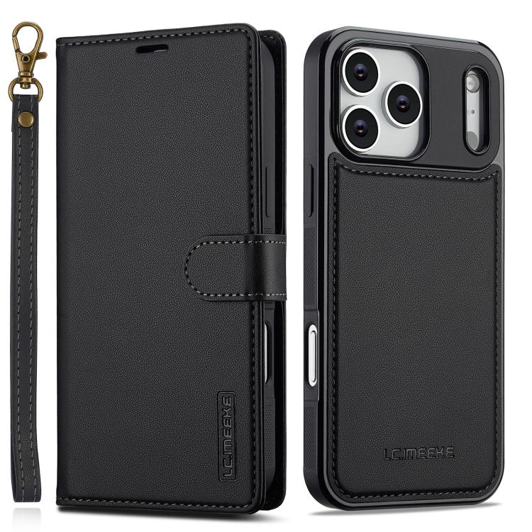 Detachable Magsafe PU Phone Case with Lanyard For iPhone 12-18 Series