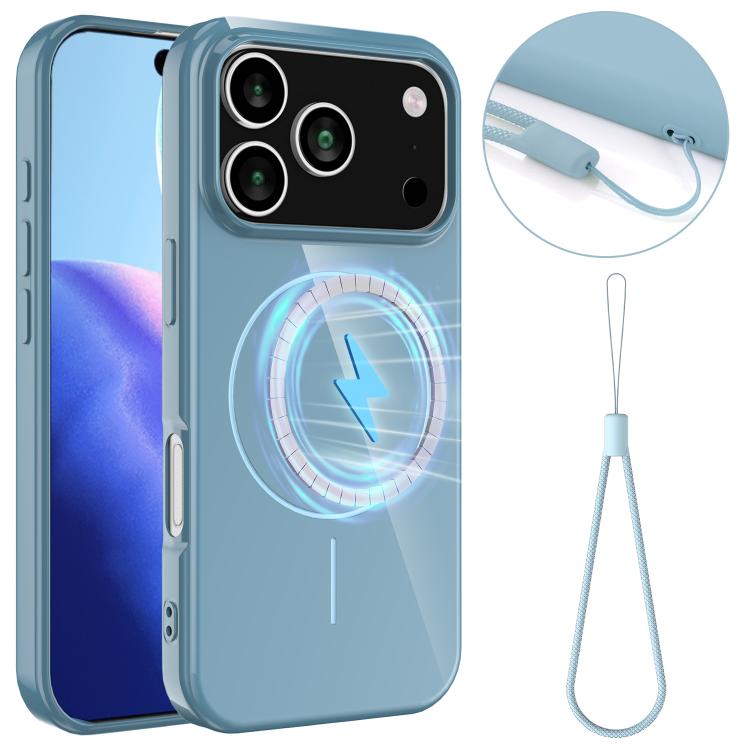 Glossy TPU Shockproof Phone Case with Lanyard For iPhone 13-18 Series