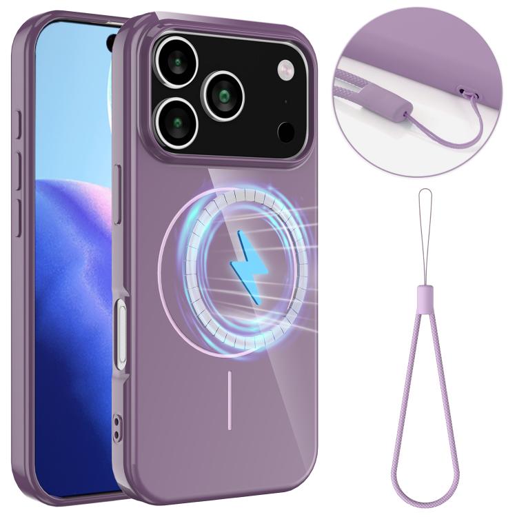 Glossy TPU Shockproof Phone Case with Lanyard For iPhone 13-18 Series