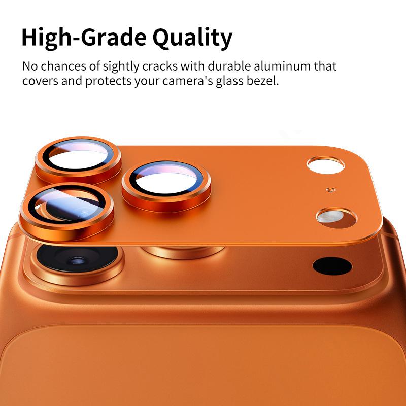 Full Coverage Frosted Metal Lens Protector For iPhone 12-18 Pro & Pro Max