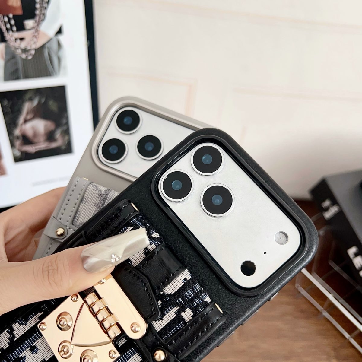 Fashion Dior Crossbody Phone Case for iPhone 13-18 Pro & Pro Max