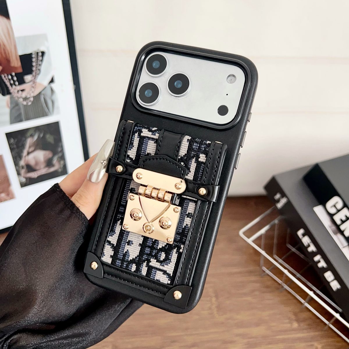 Fashion Dior Crossbody Phone Case for iPhone 13-18 Pro & Pro Max