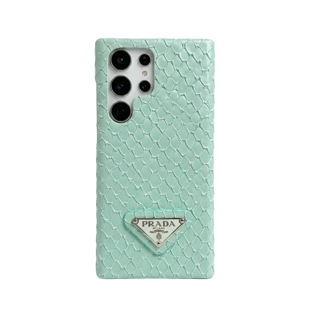 Luxury Snakeskin Leather Iconic Fashion Case for Samsung Galaxy S22-S26 Series