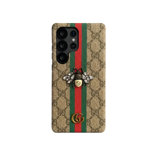 Luxury GG Brand 3D BEE Design Case for Samsung Galaxy S22-S26 Series