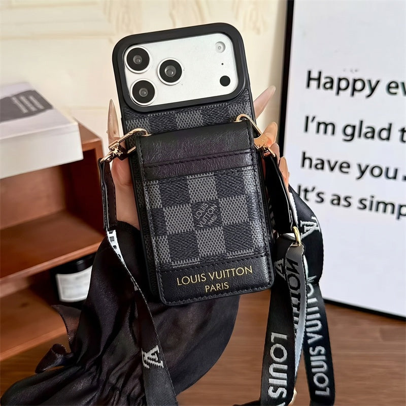 Luxury Louis Vuitton Phone case with card slot for iPhone 12-18 Pro & Pro Max