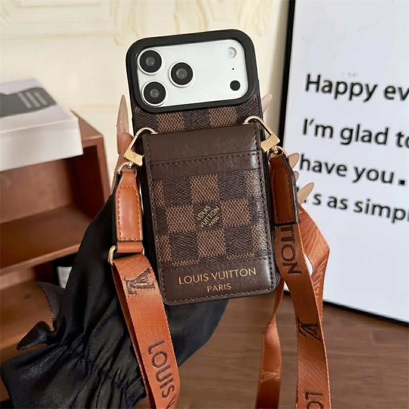 Luxury Louis Vuitton Phone case with card slot for iPhone 12-18 Pro & Pro Max