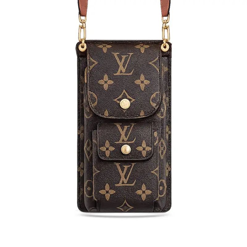 Luxury Louis Vuitton Monogram Multi-Pocket Crossbody Phone Bag