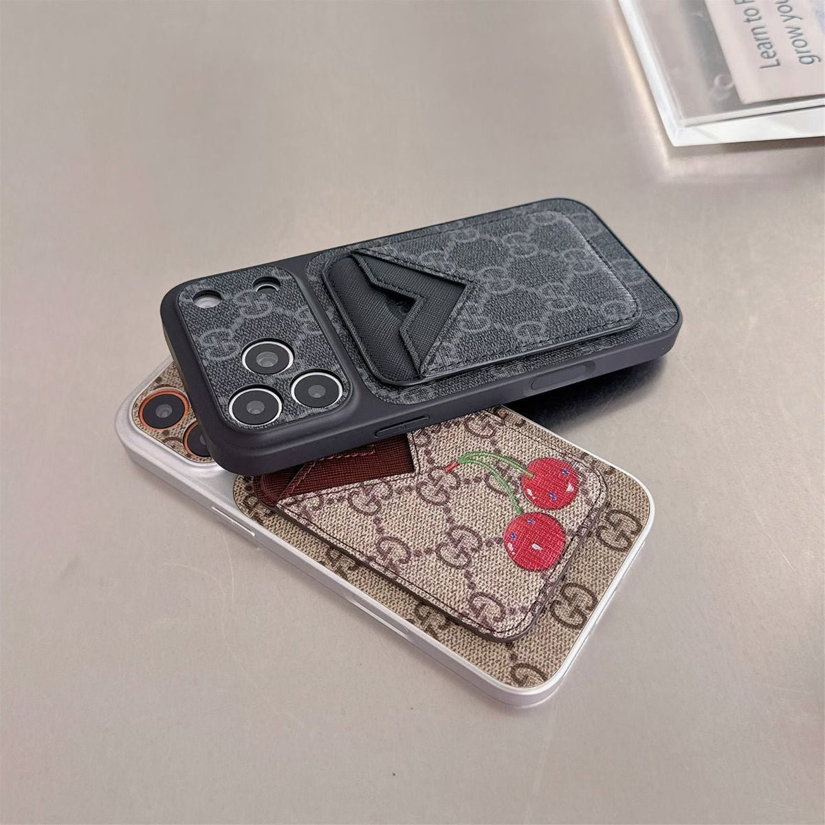 GG Style Phone case Magnet Card Holder for iPhone 13-18 Pro & Pro Max