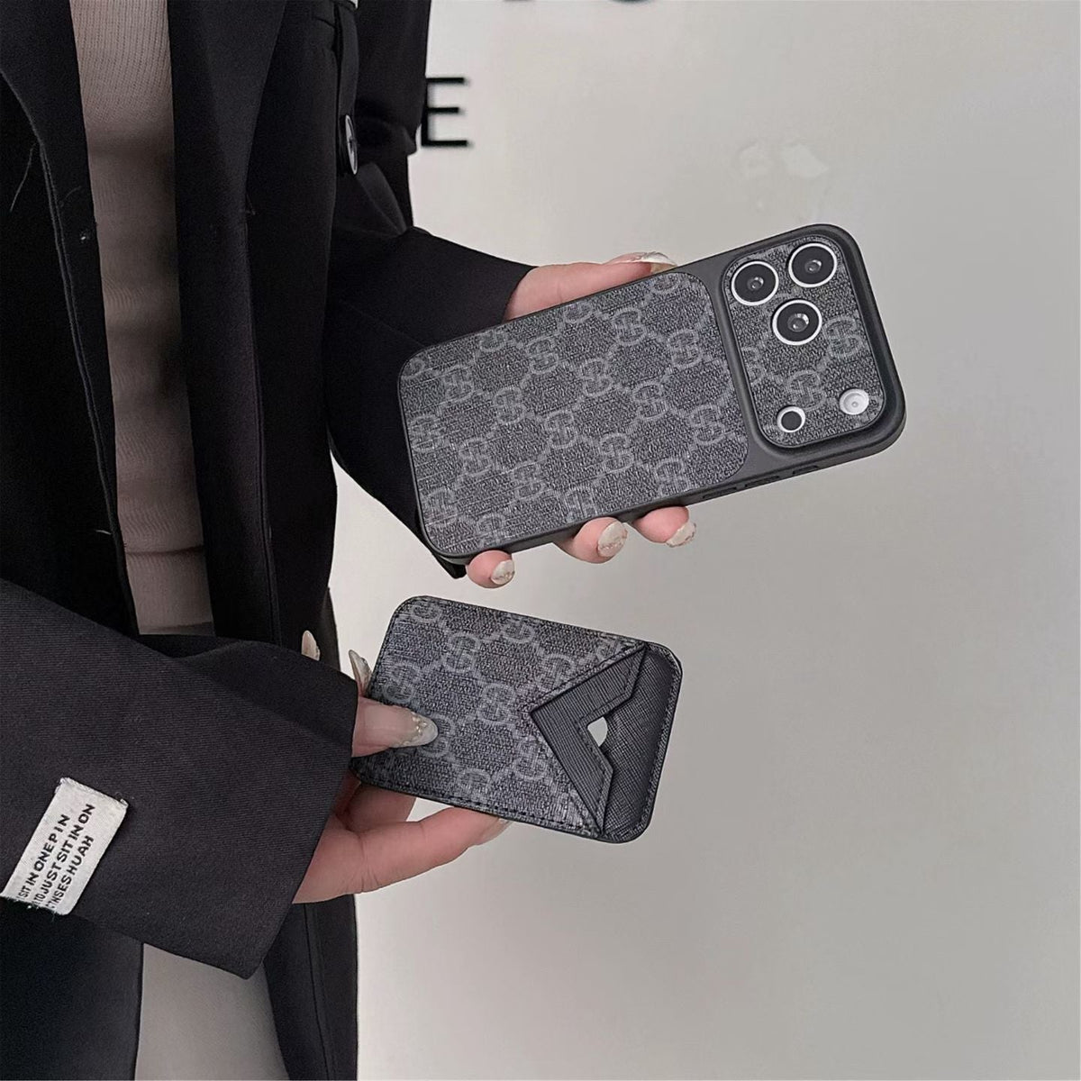 GG Style Phone case Magnet Card Holder for iPhone 13-18 Pro & Pro Max