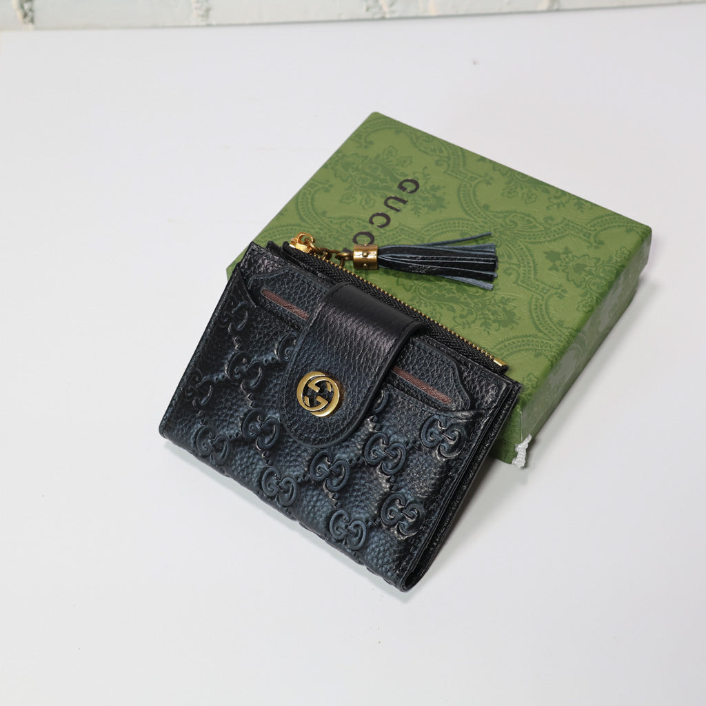 Mens Gucci Wallet Black Genuine Leather