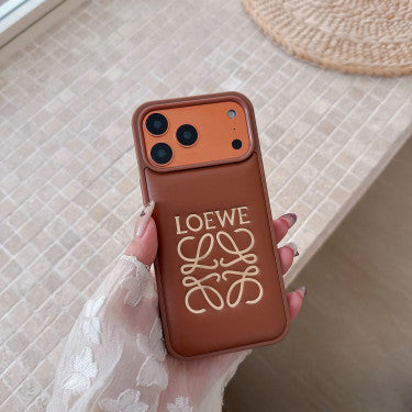 Stylish iPhone Loewe Brown Case For iPhone 12-18 Pro & Pro Max