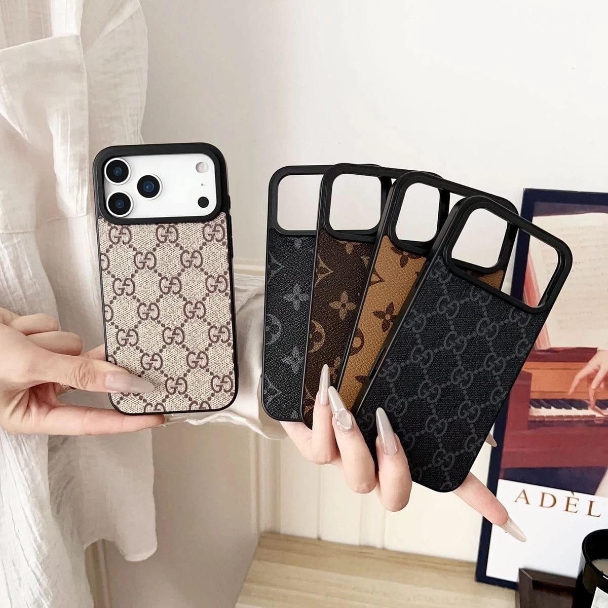 Luxury Designer Leather Phone Case For iPhone 12-18 Pro & Pro Max