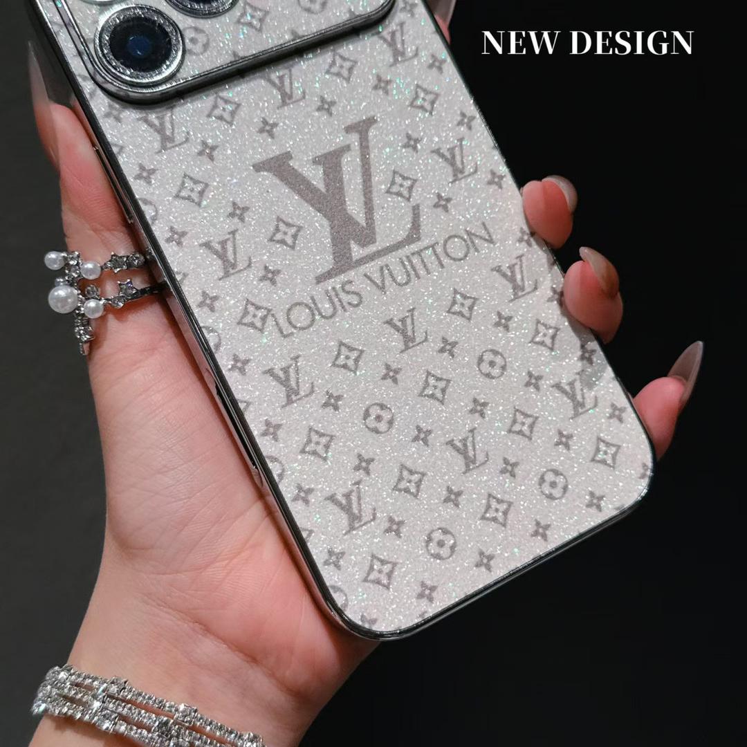 Luxury LV Shiny Phone Case for iPhone 13-18 Pro & Pro Max