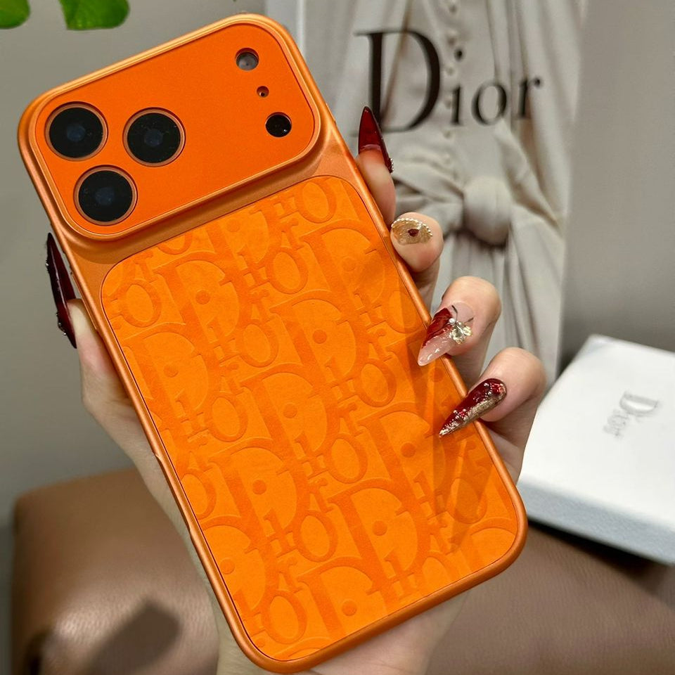 HRM Leather Case with Embossed Ribbon Pattern for iPhone 13-18 Pro & Pro Max