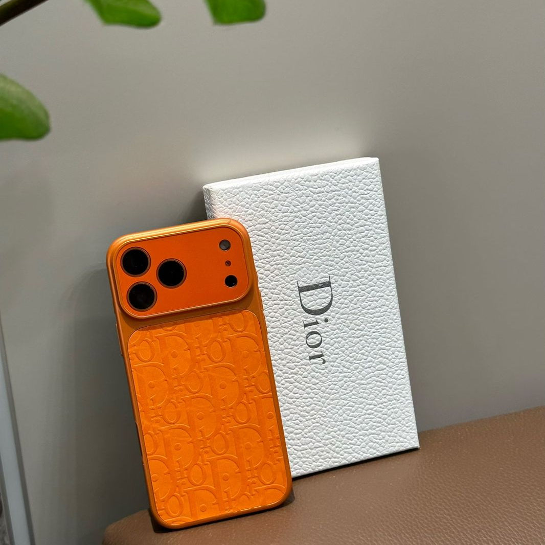 HRM Leather Case with Embossed Ribbon Pattern for iPhone 13-18 Pro & Pro Max