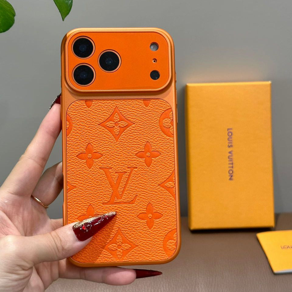 HRM Leather Case with Embossed Ribbon Pattern for iPhone 13-18 Pro & Pro Max