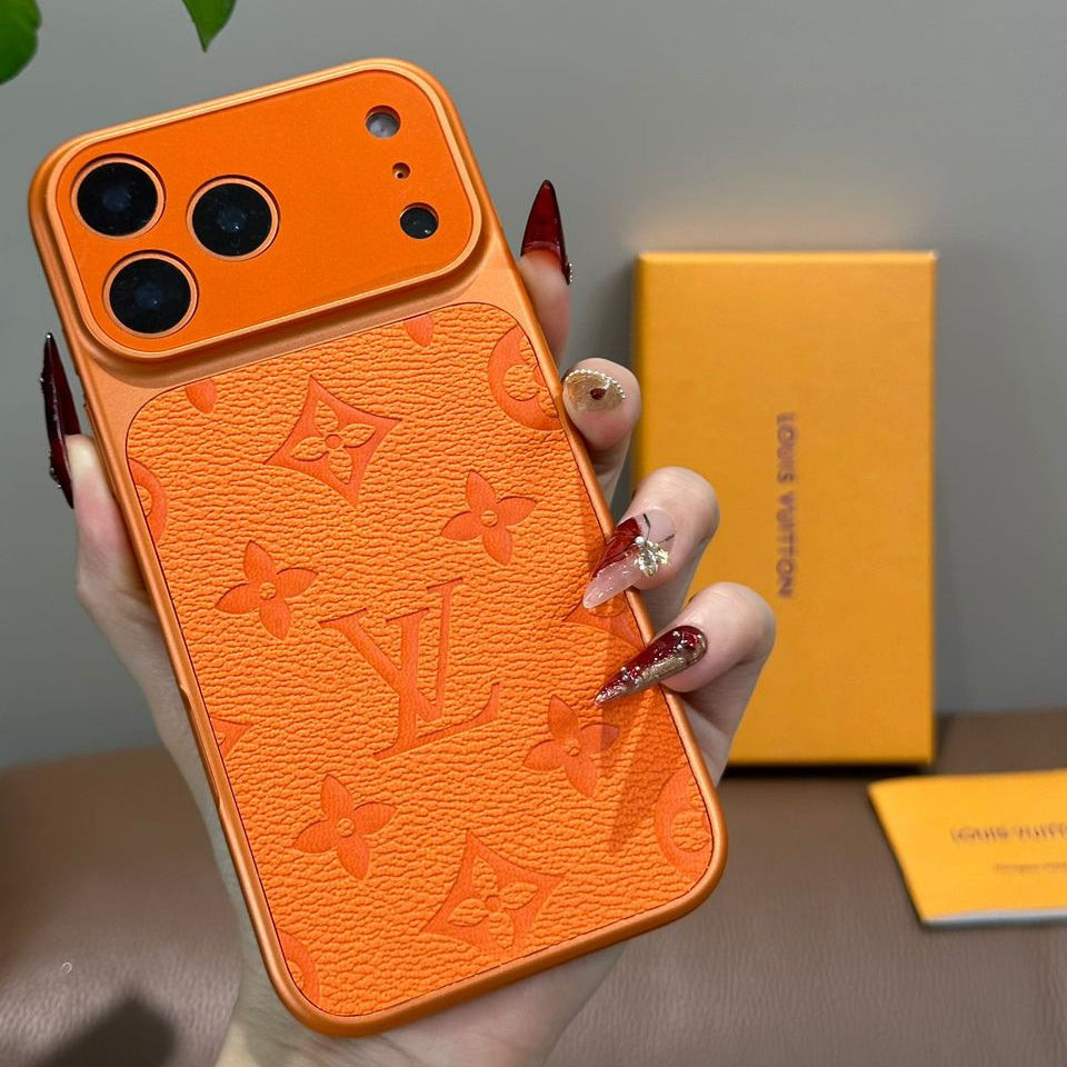 HRM Leather Case with Embossed Ribbon Pattern for iPhone 13-18 Pro & Pro Max