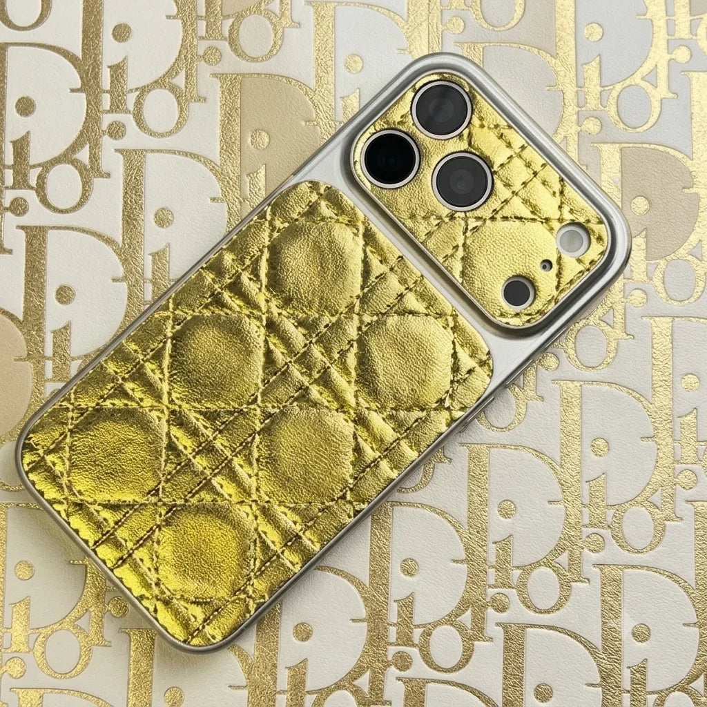 Dior Luxury Leather Phone Case for iPhone 14-18 Pro & Pro Max