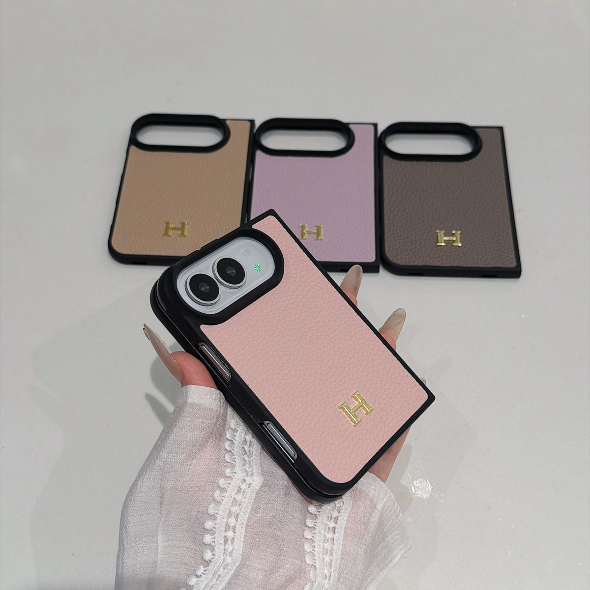Classic HERMES Monogram Canvas Case for iPhone Duo