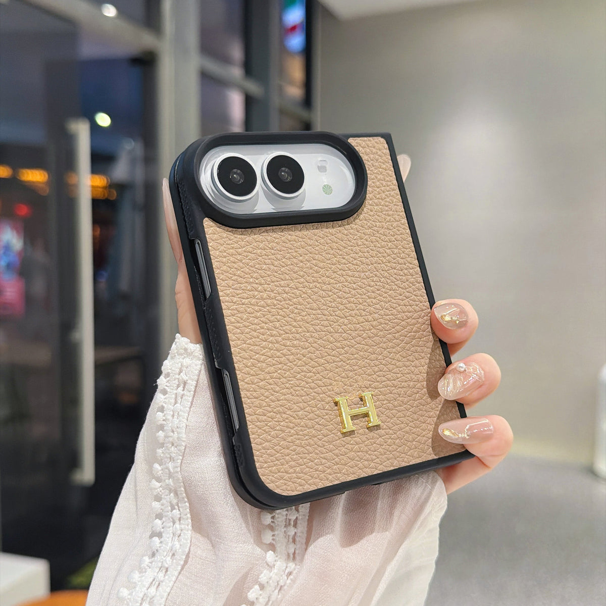Classic HERMES Monogram Canvas Case for iPhone Duo