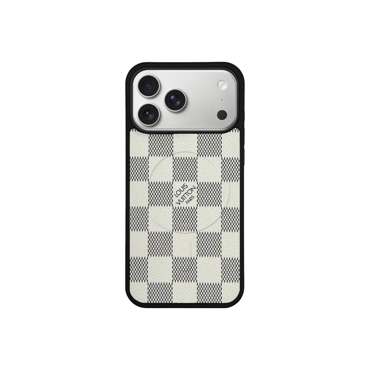 LV White Classic MagSafe Case for iPhone 12-18 Pro & Pro Max