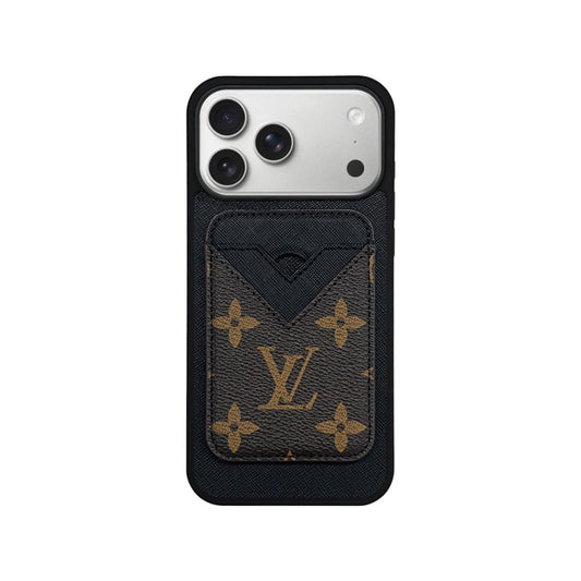 Louis Vuitton Case with Card Holder for iPhone 12-18 Pro & Pro Max