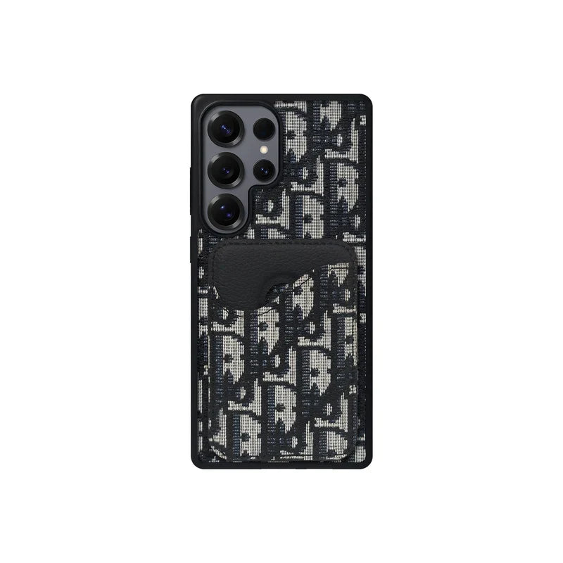 Dior-Inspired Oblique Jacquard Magnetic Cardholder Case | Samsung Galaxy S Series