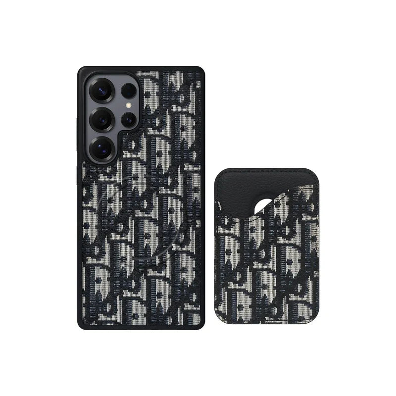 Dior-Inspired Oblique Jacquard Magnetic Cardholder Case | Samsung Galaxy S Series