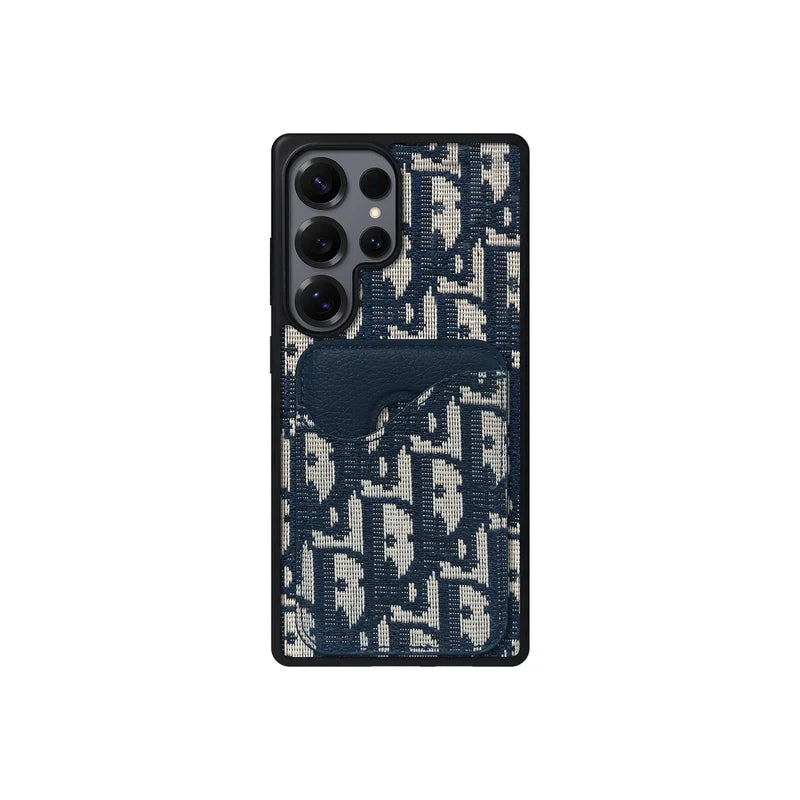 Dior-Inspired Oblique Jacquard Magnetic Cardholder Case | Samsung Galaxy S Series