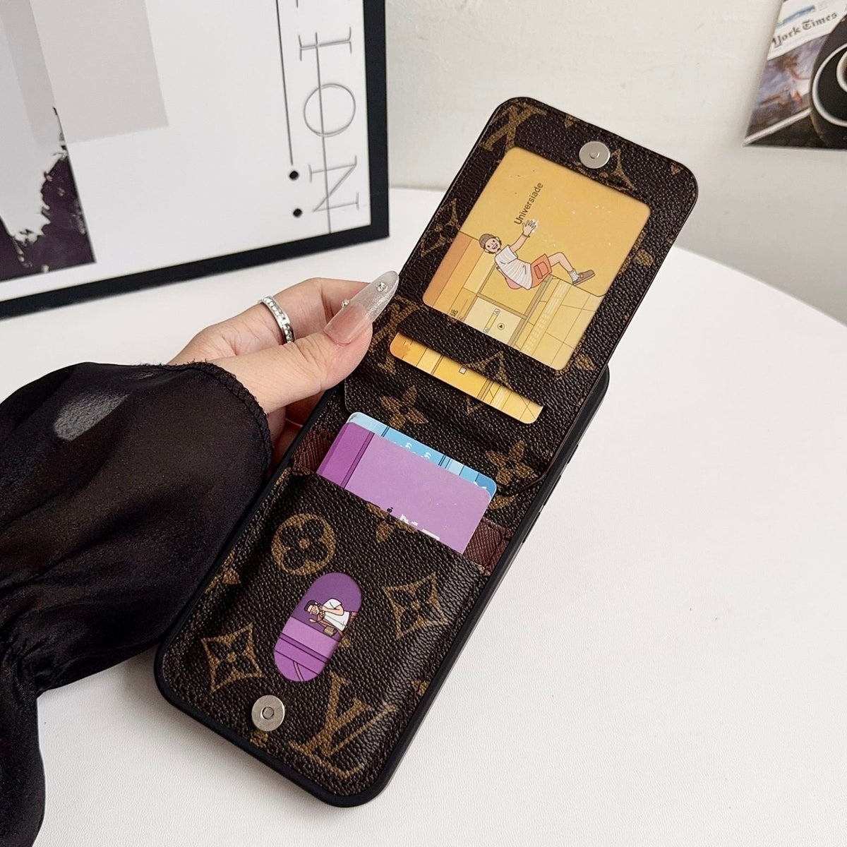 Louis Vuitton Card Holder Case For iPhone 12-18 Pro & Pro Max