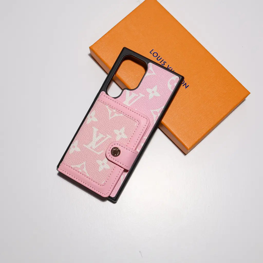 Leather Designer Wallet Phone Case for Samsung Galaxy S22-26 Series