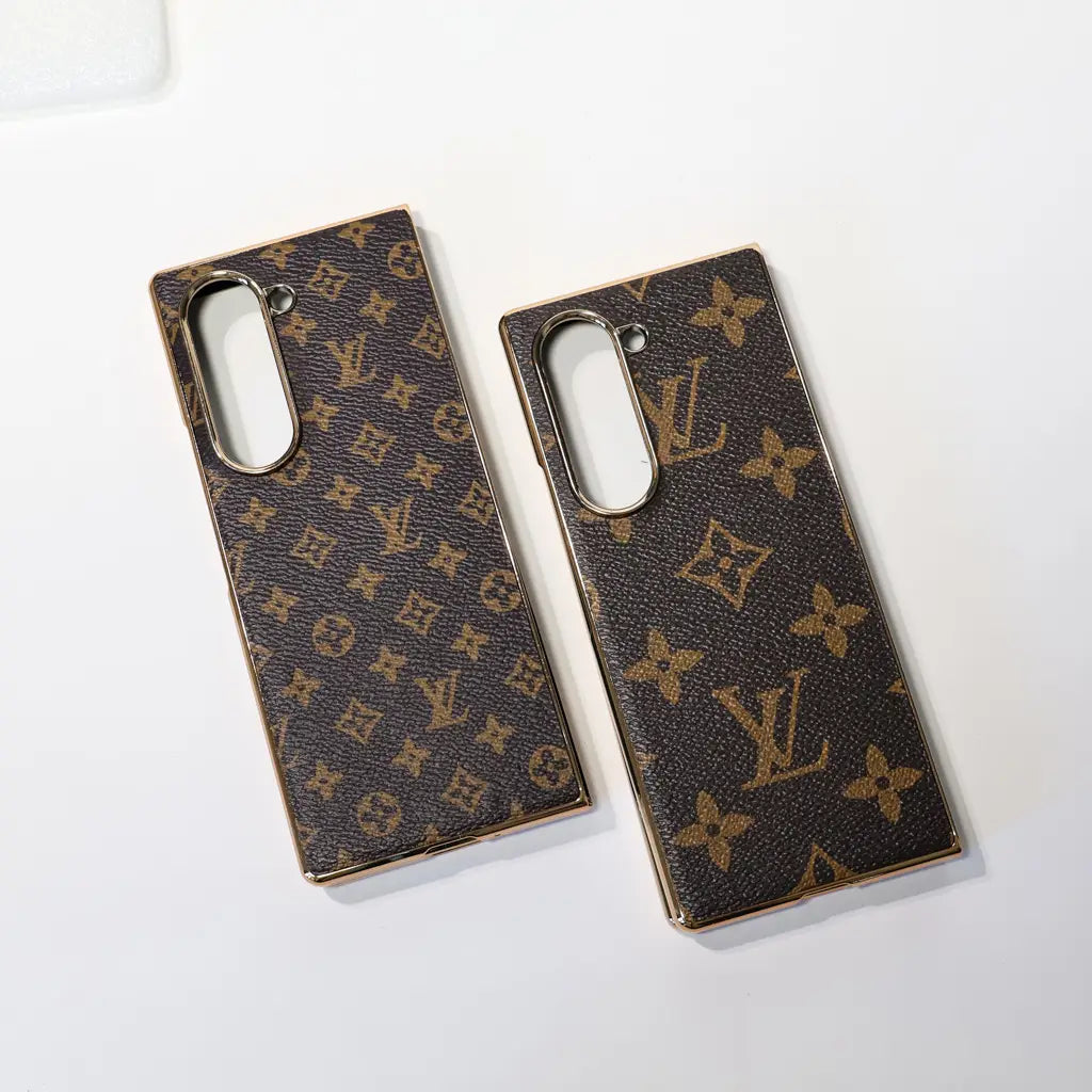 LV Monogram Slim Luxury Case for Samsung Z Fold 3-7
