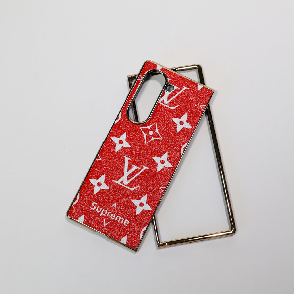 LV Monogram Slim Luxury Case for Samsung Z Fold 3-7
