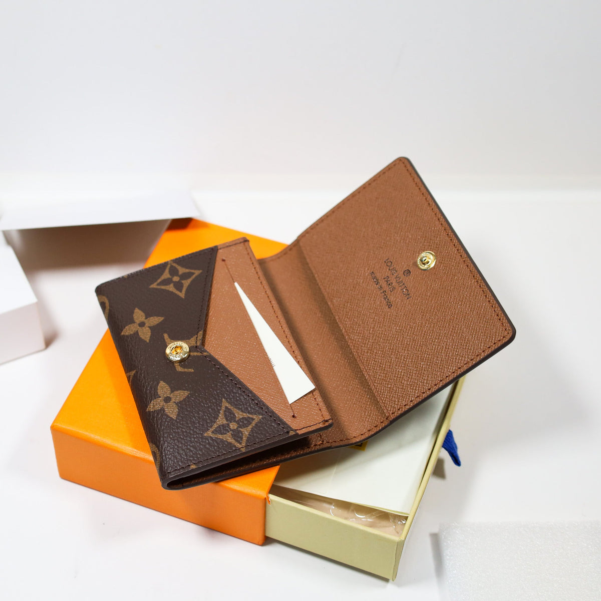Luxury Brand Brown Monogram Wallet Card Holder