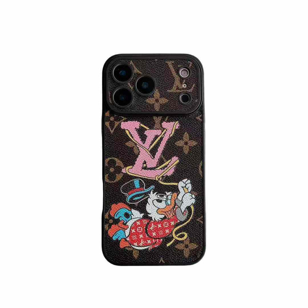 LV with Character Collaboration Phone Case for iPhone 14-18 Pro & Pro Max