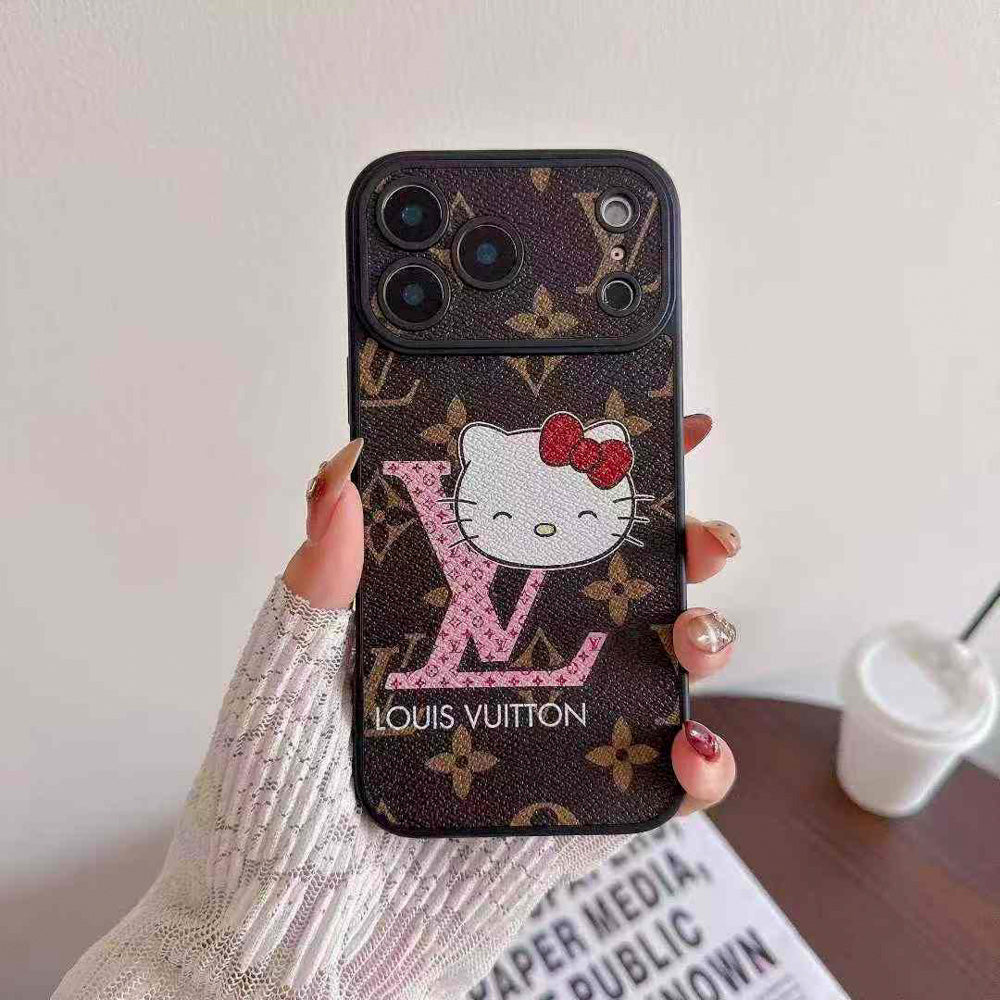 LV with Character Collaboration Phone Case for iPhone 14-18 Pro & Pro Max