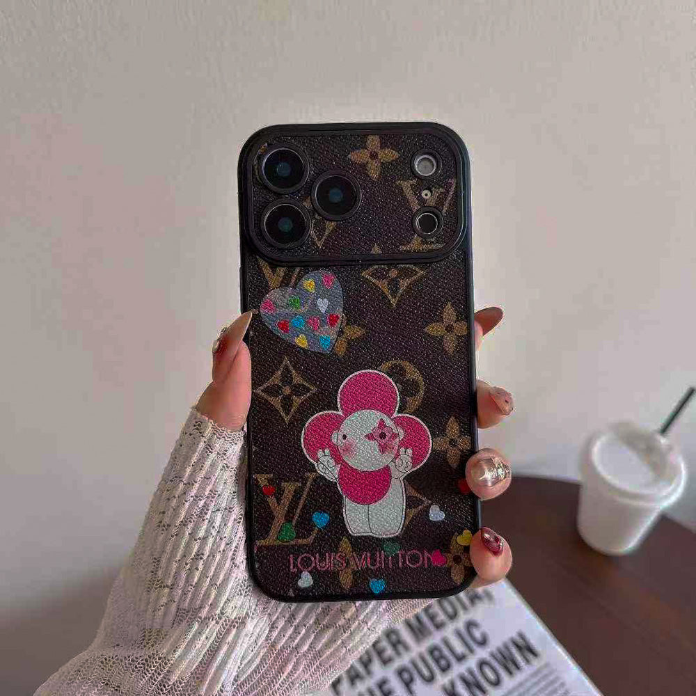 LV with Character Collaboration Phone Case for iPhone 14-18 Pro & Pro Max