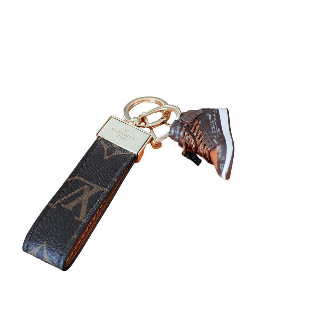 Luxury Key Chain Dupe Brown Monogram Sneakers