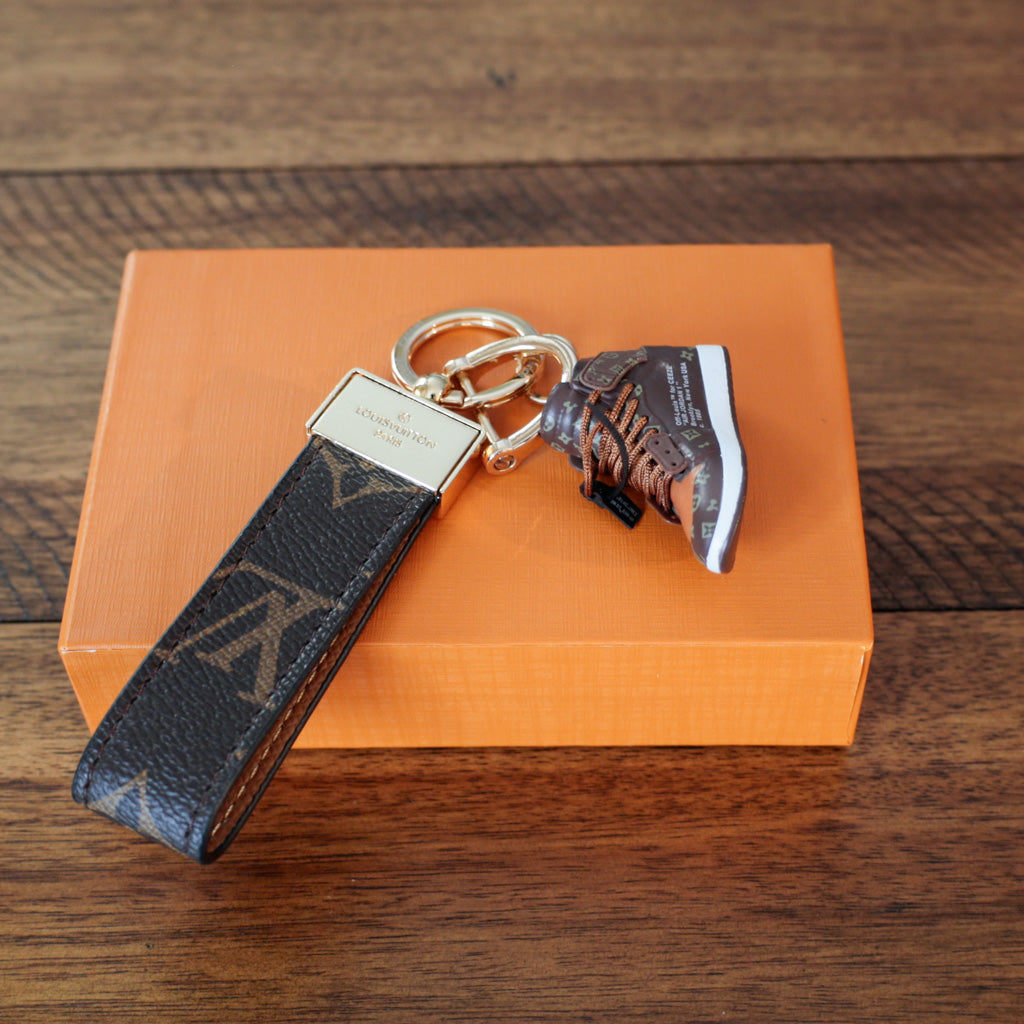Luxury Key Chain Dupe Brown Monogram Sneakers