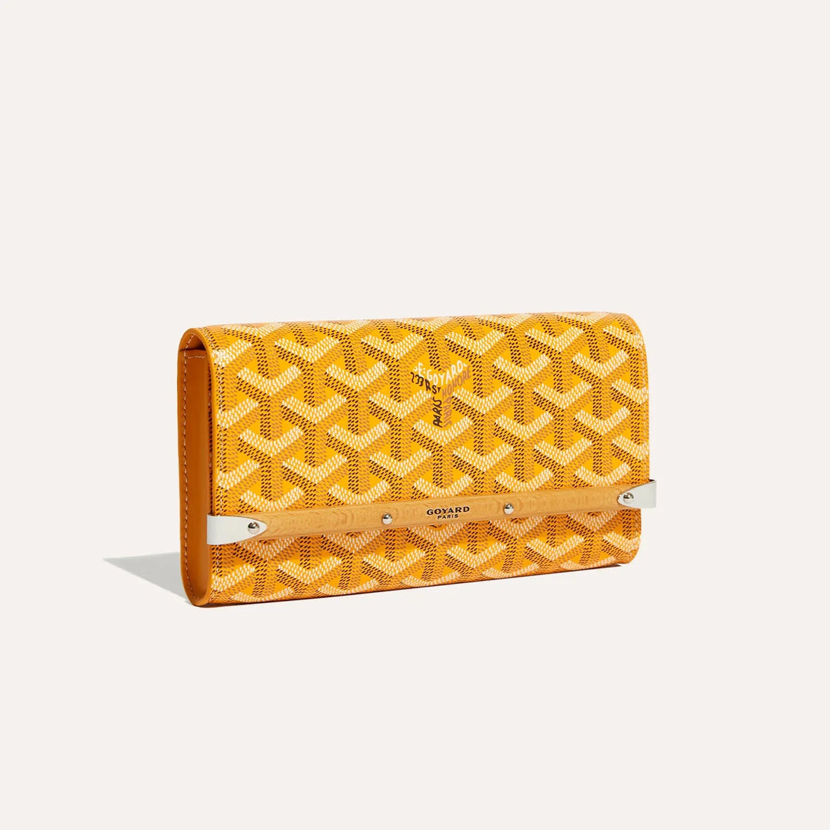 Goyardine Canvas & Vauzelles Calfskin Yellow Cotton Lining