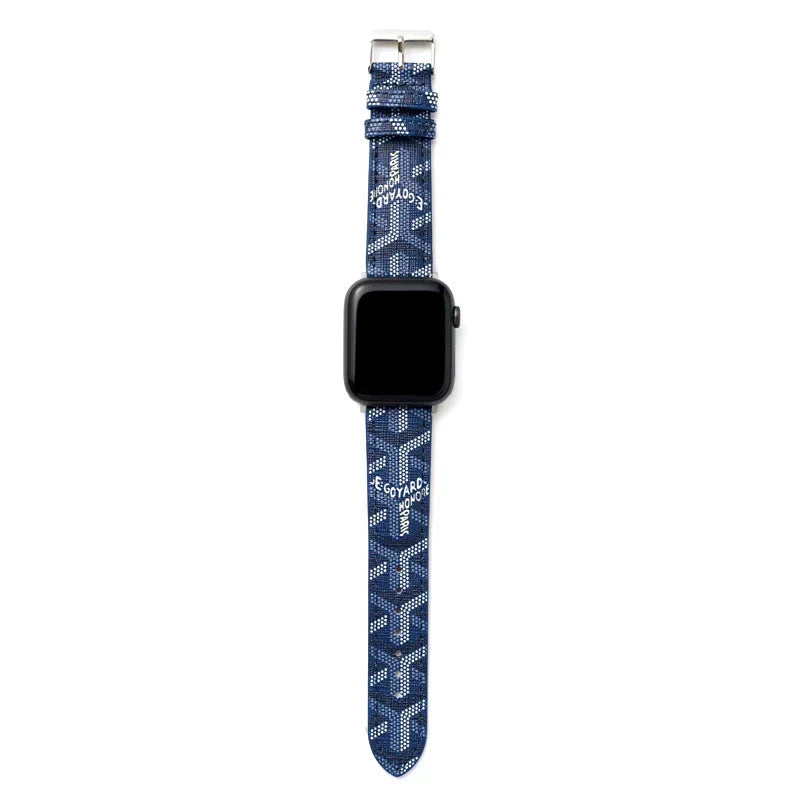 Luxury Blue GYD Monogram Watch Strap for Apple Watch