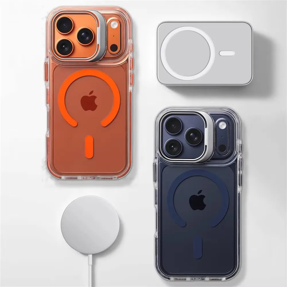 Luxury Magnetic Shockproof Clear Bumper Case for iPhone 12-18 Pro & Pro Max