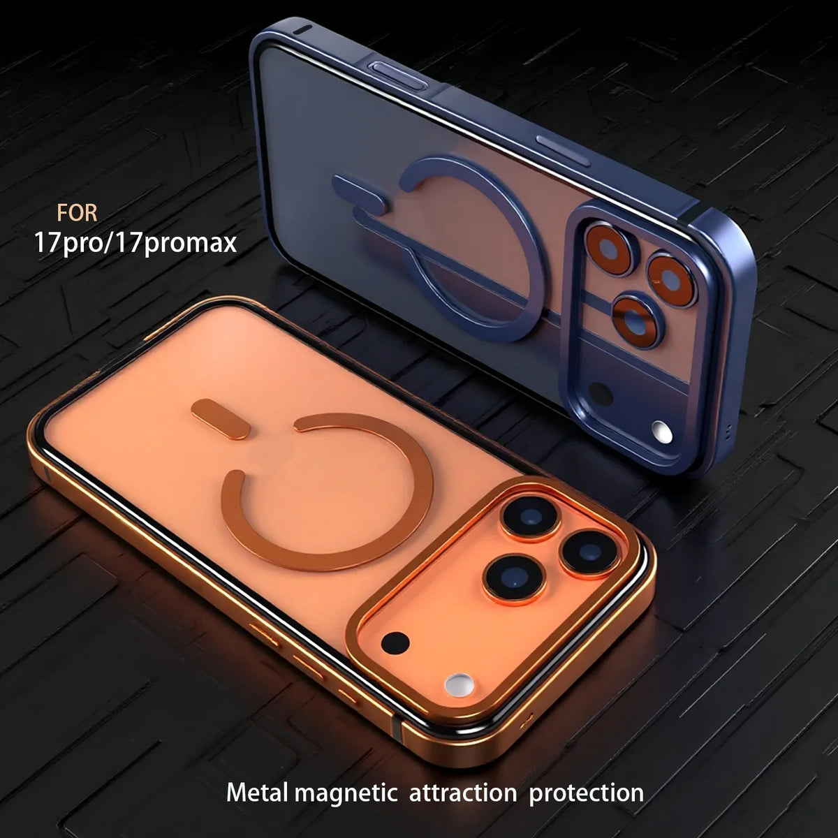 Metal Frame Phone Case Magnetic Charging HD For iPhone 17-18 Pro & Pro Max