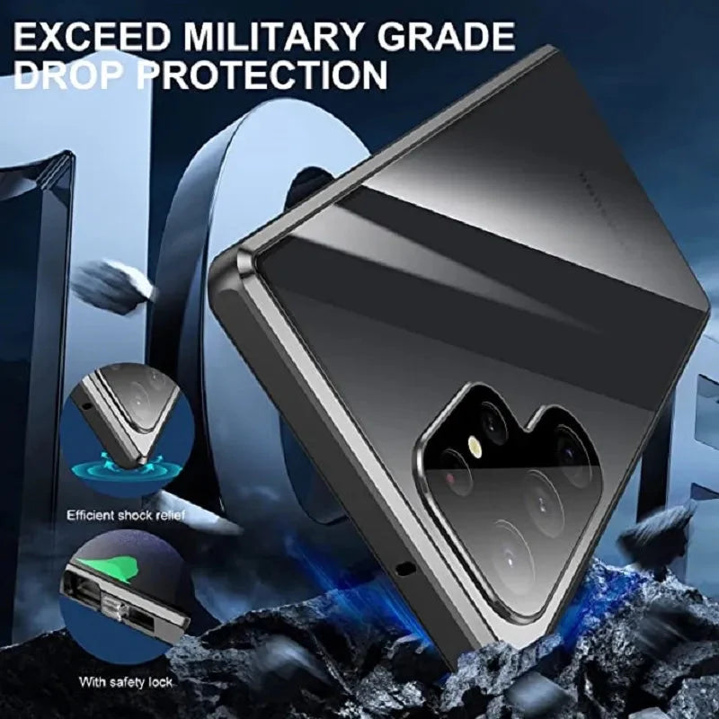 Metal Aluminum Alloy 360 Case With Safety Lock For Samsung Galaxy S24-S23 Series CaseSpot