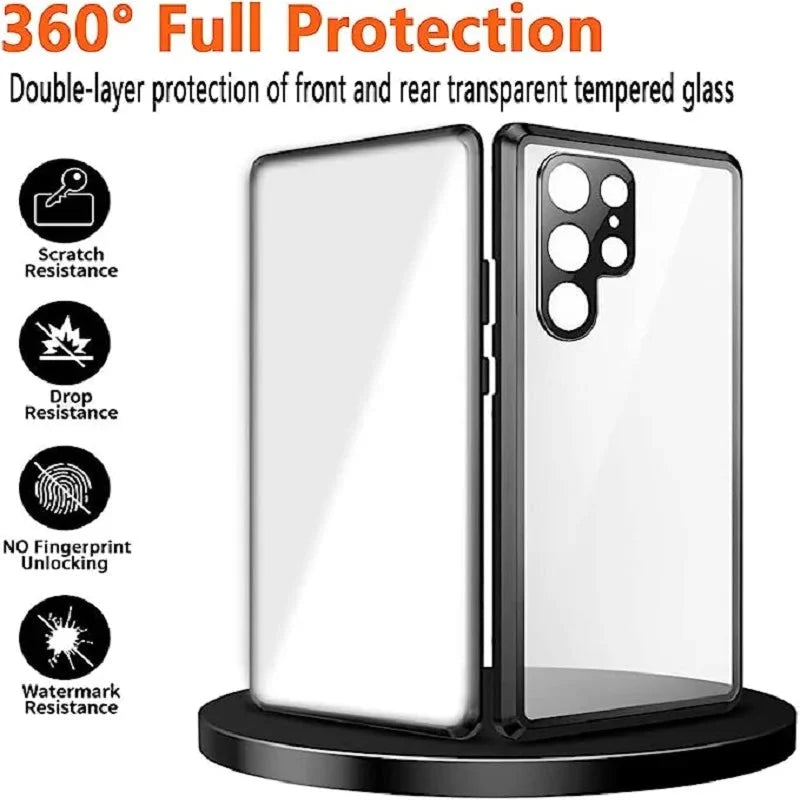 Metal Aluminum Alloy 360 Case With Safety Lock For Samsung Galaxy S24-S23 Series CaseSpot