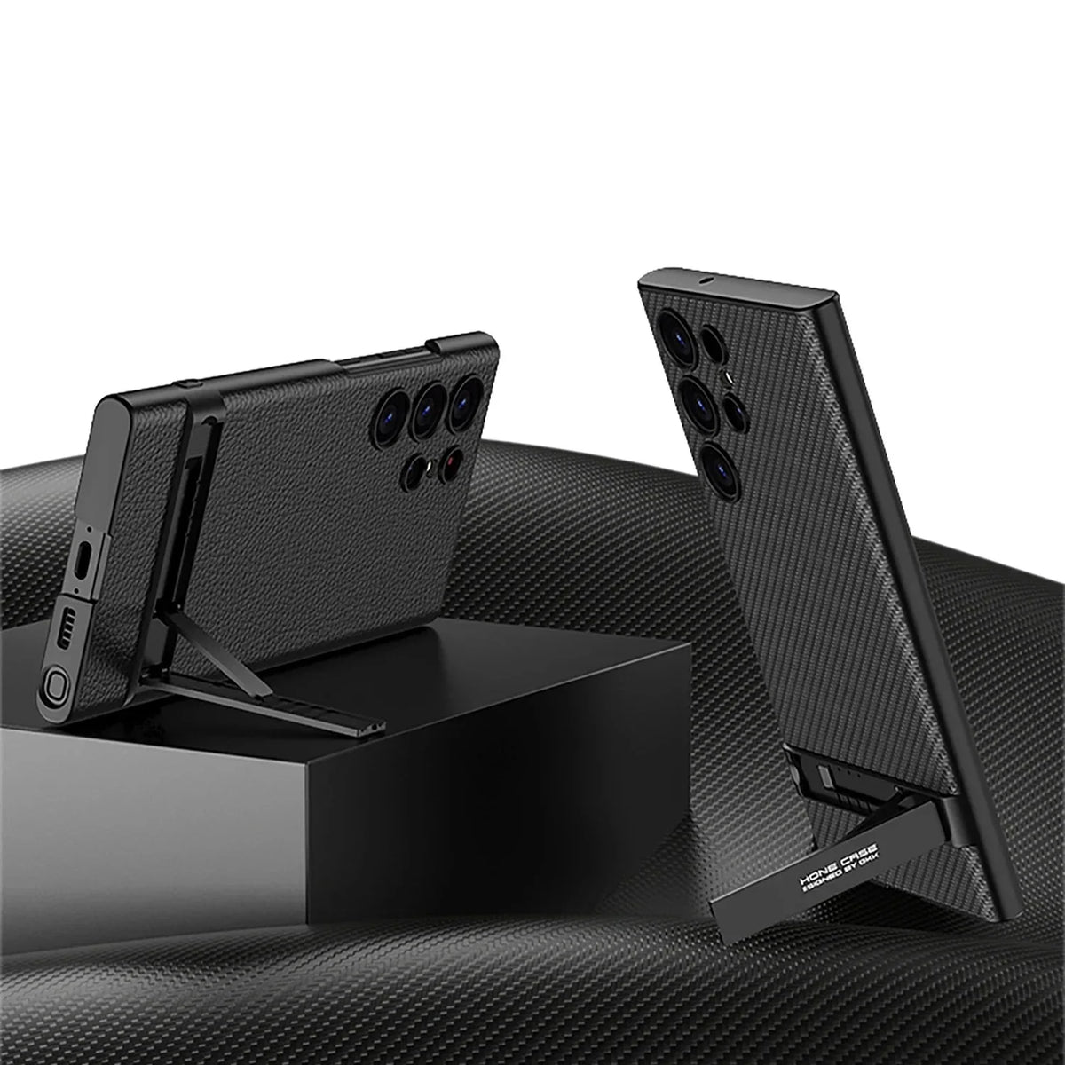 Carbon Fiber Kickstand Case  For Samsung S24 S23 Series THEROXYMOB