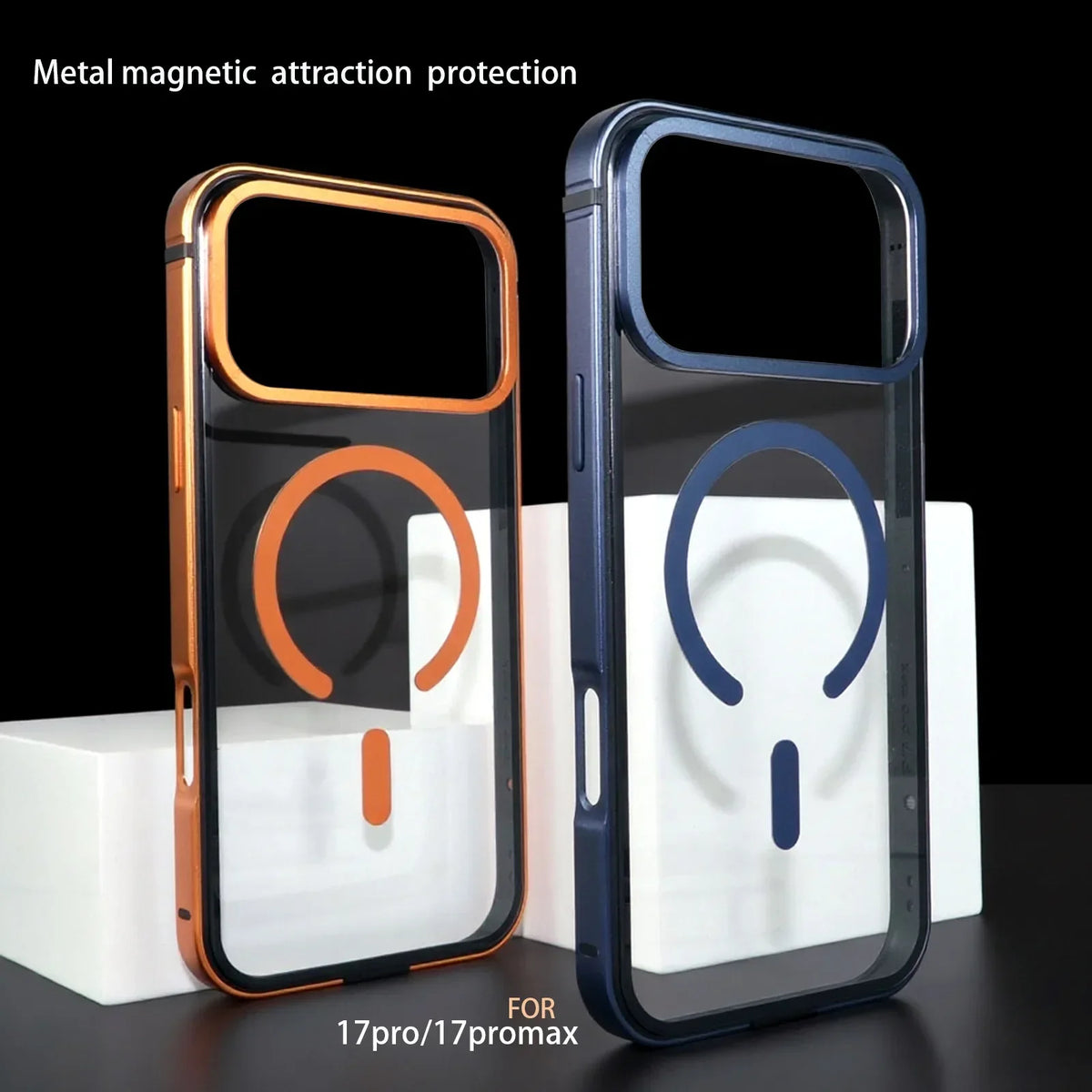 Metal Frame Phone Case Magnetic Charging HD For iPhone 17-18 Pro & Pro Max