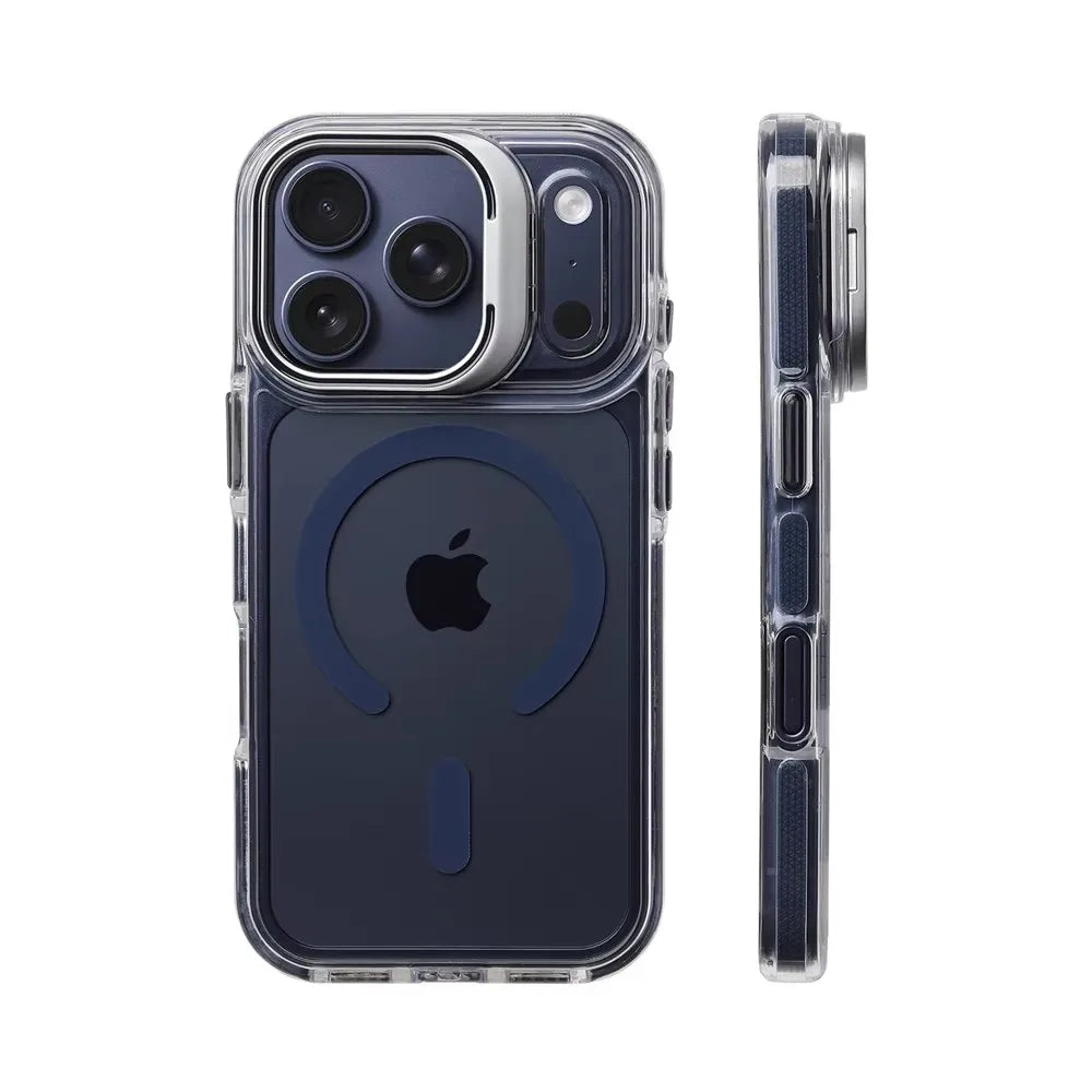 Luxury Magnetic Shockproof Clear Bumper Case for iPhone 12-18 Pro & Pro Max