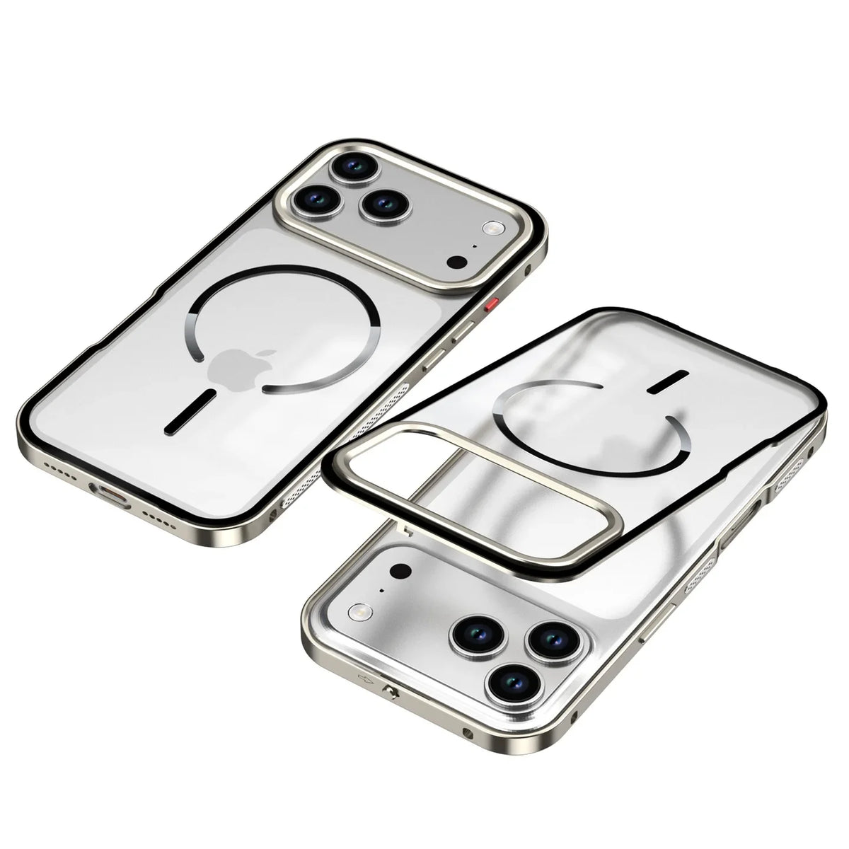 MagSafe Metal Bumper Frosted Acrylic Case For iPhone 12 - 18 Pro & ProMax